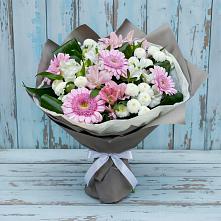 Букет цветов из:  Герберы, Альстромерии и Хризантемы #REPLACE_PRED# Калья