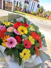 Букет цветов из:  Герберы #REPLACE_PRED# Калья
