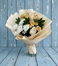 Букет цветов из:  Розы и Хризантемы в Калья