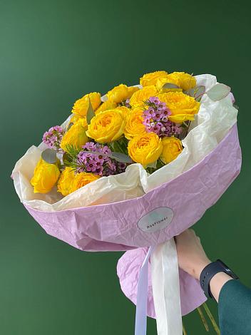 Букет Кустовые желтые розы в Калья