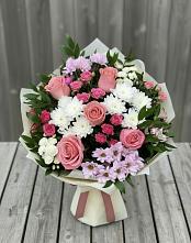 Букет цветов из:  Альстромерии, Гвоздики, Розы и Хризантемы #REPLACE_PRED# Калья