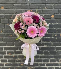 Букет цветов из:  Герберы и Хризантемы #REPLACE_PRED# Калья