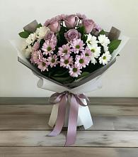 Букет цветов из:  Хризантемы и Розы в Калья