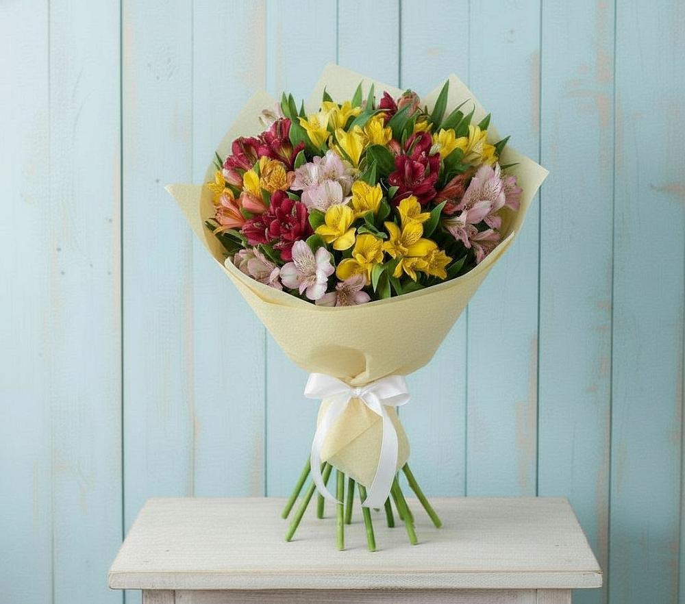 Букет цветов из: Альстромерии в Калья