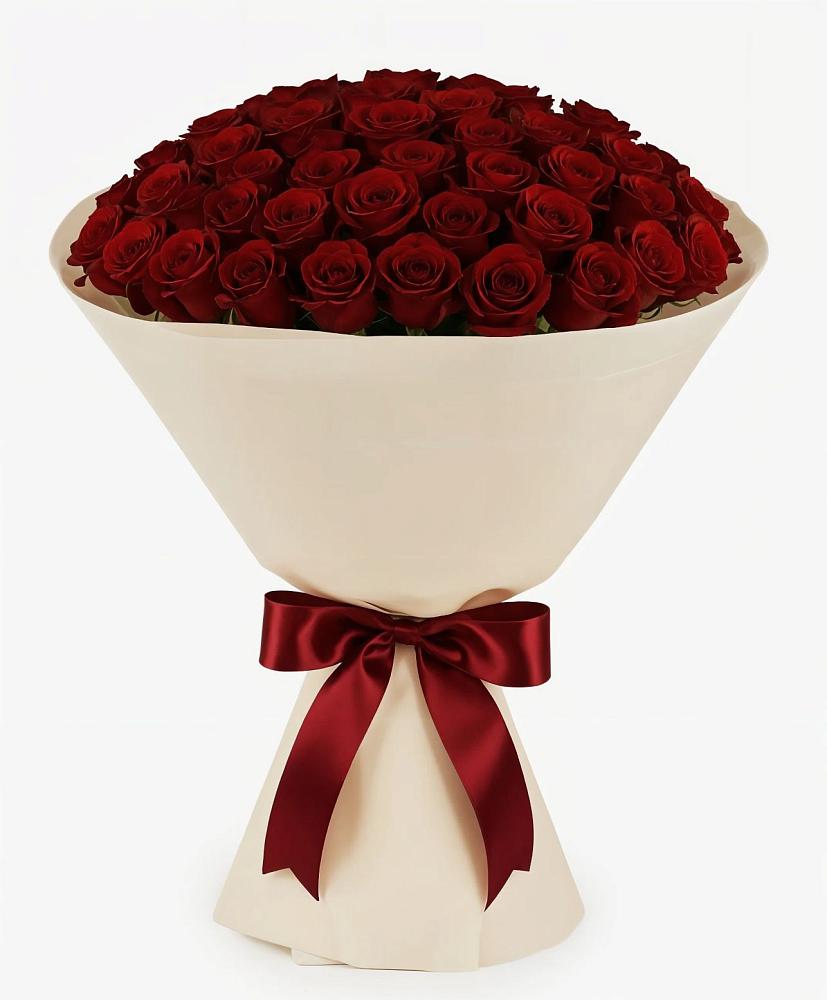 Букет 101 Бордовая роза Блэк Бакарра в Калья